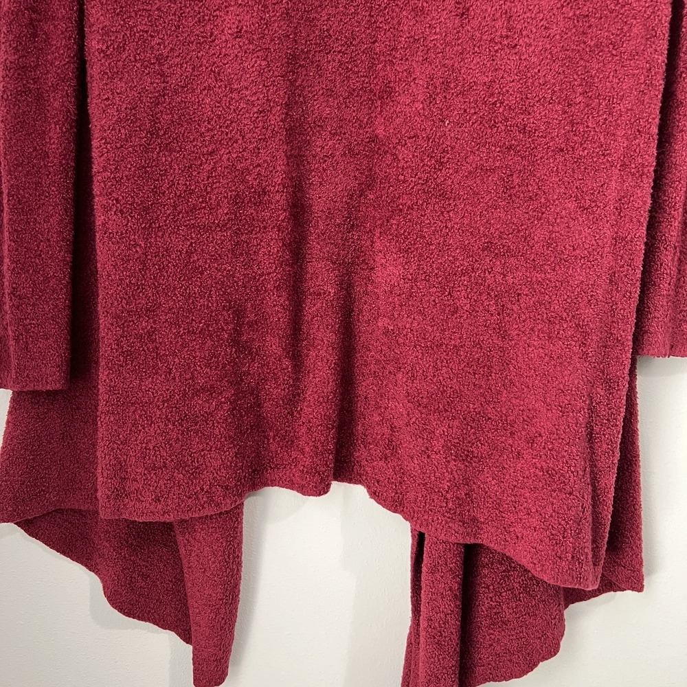 Barefoot Dreams Calypso Wrap Open Front Cardigan L/XL Bamboo Chic Lite Red Cozy - Picture 7 of 10